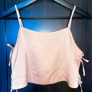 TOPSHOP Blush Cropped Camisole Top